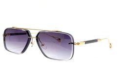 Top men design sunglasses THE GEN square cut lens K gold frame exquisite electroplating simple generous style highend uv400 prote9647751