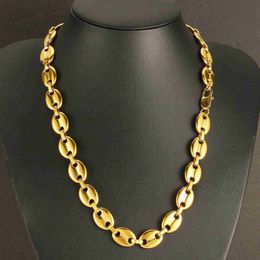 Pendant Necklaces Coffee Bean Chain Necklace Bracelet for Men Women Gold Plated Stainless Steel Jewelry Charm Choker Fashion Gifts Accessories 240419