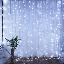 300 LED LIGUE CORDATURA TENDATURA con telecomando 3m x 3m di arredamento natalizio per natalizi le luci del tetto della finestra di capodanno di Capodanno