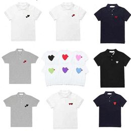 2024 Play Designer Men's T Shirts Fashion Women's Short Sleeve Heart Badge Top Clothes XS-S-M-L-XL-XXL-XXXL-XXXXL
