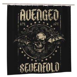 Vintage Avenged image obtained from Seven fold revenge bathroom shower curtain 1999 punk metal wind shower curtain set