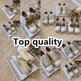 Casual Shoes Designer Shoes Womens Platform Trainers Sneakers Gold Silver lace up Velcro size 36-40 Classic Comfortable GAI