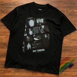 Men's T-Shirts Black Raf Simons T Shirt Men Women Film Splicing Digital Printing Top Tee T-shirt J240419