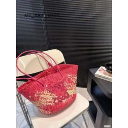 Designer Basket Straw Bag Loe Fashion Tote Bag Basket Straw Bag Designer Hand Woven Cross Body Open Beach Handbag Ladies Summer Bag High Quality Lowewes 7846