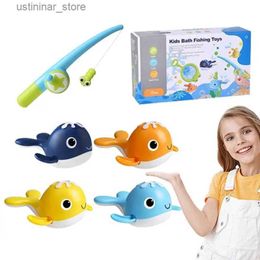 Sand Play Water Fun Magnetic Fishing Game Water Tub Toys Swimming Whales Bathtub Toy Fun Time Bathtub Tub Toy Interactive Funny Bath Toys For Kids L416