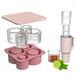 Baking Moulds Dishwasher Safe Ice Tray Bpa-free Cube With Lid For 20/30/40oz Tumblers Summer Cup Cylinder Ball Refrigerator