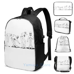 Backpack Funny Graphic Print GHOSTEMANE Mercury USB Charge Men School Bags Women Bag Travel Laptop