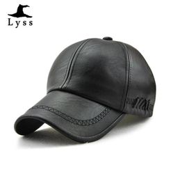 Ball Caps Adjustable PU Leather Black Brown Baseball Solid Outdoor Adult Male Cap High Quality Warm Winter Snapback Trucker Dad Ha8891199