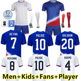 24 25 PULISIC MCKENNIE Football Jersey ERTZ ALTIDORE PRESS WOOD MORGAN LLOYD 2024 2025 America Football Shirt United States Camisetas USA USMNT fans player men kids