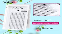 Seashine Lashes Premade Fans 10D Middle Stem Eyelashes Extension Russia Volume Premade Fans 100 Hand Made Mink Lashes9504597