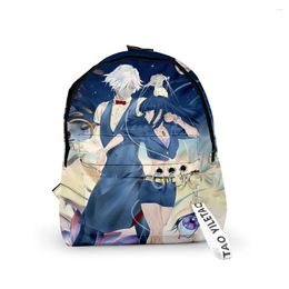 Backpack Youthful Death Parade School Bags Notebook Backpacks Boys/Girls 3D Print Oxford Waterproof Key Chain Small Travel