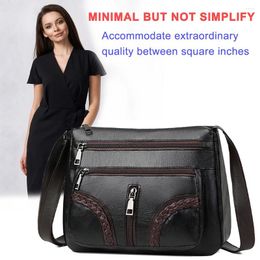 Bag Solid Colour Shoulder Messenger Fashion Simple Daily Multi-pocket Mummy Bags Women Handbags Totes Clutch