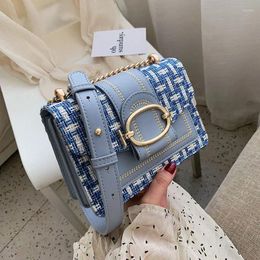 Shoulder Bags 2024 Summer Fashion Casual Small Square Bag Japanese Style All-Match Metal Chain Women Crossbody-Bags Trendy