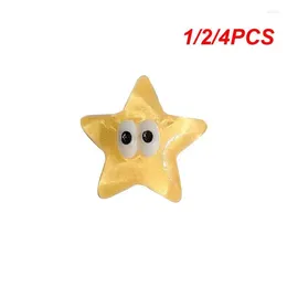 Decorative Figurines 1/2/4PCS Cute 11mm Resin Mini Stars Flat Back Cabochon Scrapbook Kawaii Embellishments Accessories