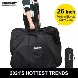 Bags Rhinowalk 26 Inch Folding Bicycle Carry Bag Portable Cycling Bike Transport Case Travel Bycicle Accessories Bike Box