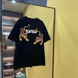 Fu shen t-shirt yaz yeni erkekler melek kanatlar mektup down mountain kaplan kısa kollu saf pamuklu yuvarlak boyun gündelik Instagram 548376