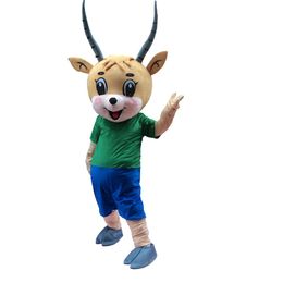 2024 Performance Antelope Mascot Costume Fancy Dress for Men Women Halloween Outdoor Outfit Suit Mascot for Advertising Suits