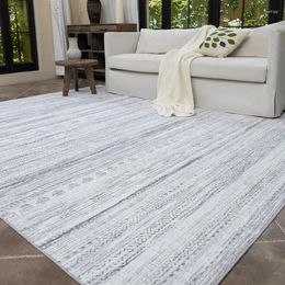 Carpets 8x10 Area Rugs For Living Room Machine Washable Rug Distressed Indoor Carpet Neutral Moroccan Boho Ultra Soft