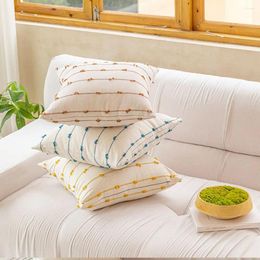 Pillow Cotton Linen Cover For 1pc Sofa Decoration Farmhouse Boho Throw