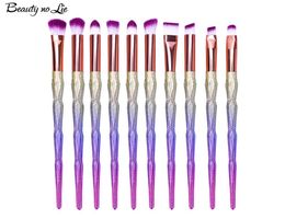 Rainbow 10 Pcs Professional Makeup Brushes Set Beauty Cosmetic Eyeshadow Lip Powder Face Pincel Tools Brush Kits4041035