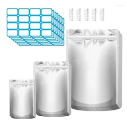 Storage Bags Thicken Mylar Set 100 Extra Thick Resealable Reusable Heat Sealable Airtight Smell Proof Packaging