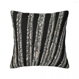 Pillow Silver And Black Sequins Throw Room Decorating Items Sleeping Pillows