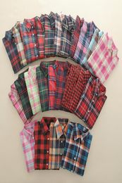 New Women Blouses Long Sleeve Shirts Cotton Red and Black Flannel Plaid Shirt Casual Female Plus Size Blouse Tops1922369