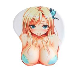 Creative Cartoon Anime 3D Chest Silicone Mouse Pad Wrist Rest Support Au09 19 Dropship 2106154452699