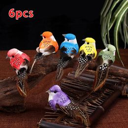 6Pcs Artificial Birds Fake Foam Animal Simulation Feather Models DIY Wedding Home Garden Ornament Decoration Tree Decor y240416