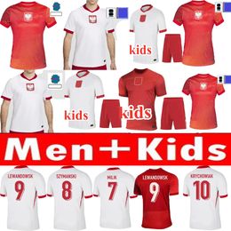 2024 2025 New Polands Lewandowski Waterproof and tear resistant Soccer Jerseys Polonia 23 24 KRYCHOWIAK GROSICKI Milik Zalewski Szymanski Polish Men Kids Kit