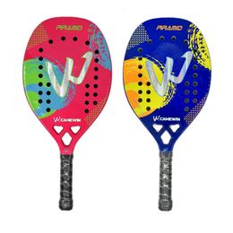 3k CamewinFull Carbon Fiber Beach Tennis Racket Rough Surface Cover Bag Send Overglue Gift Present 240411