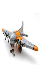 Vintage Strategic Bomber Metal Windup Aircraft Model Clockwork Tin Toys Collectible Classic Education Gift for Children 2203257648595