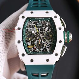 For Rm11 Superclone Skeleto Fiber Top Watches Watch Automatic Business Zy Mens Designer Carbon Rm11-03Wristwatch Rubber Watch Mechanical Fly-Back Zy 201