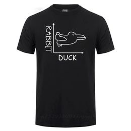 Men's T-Shirts Duck Rabbit Fun Math T Shirt Fathers Day Present Birthday Gift For Men Funny Adult TShirt 240417