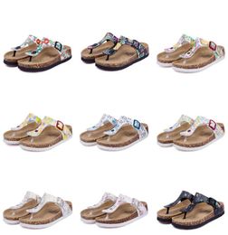 31 color sell summer Men Women flats sandals Cork slippers unisex casual shoes print mixed colors flip flop size 35451339645