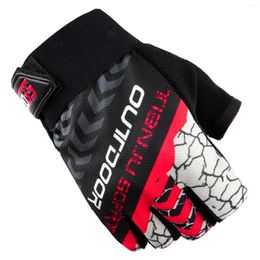 Cycling Gloves 25# Half Finger Bike Unisex Outdoor Sports Riding Tight Non-slip Absorption Warm Wear Mitten Men