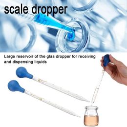 Glass Dropper Graduated Pipettes Useful Rubber Head Transparent Liquid Transfer Test Tubes Lab Supplies