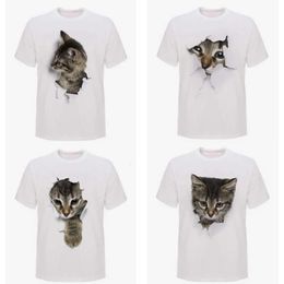 Printed 3D Cats for Men Women and Kids Cute Family Short Sleeve T Shirts Summer Casual Tops ops