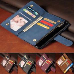 Wallets Leather Wallet for Oppo A74 4g Cph2219 Case Magnetic Zipper Wallet Mobile Retro Wallet Flip Card Stand Mercury Cover