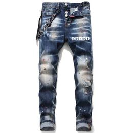 designer pants black jeans skinny jeans mens rip jeans Design Ripped Distressed Denim Biker Casual Fashion Trendy Clothing Slim Fit Motorcycle Bikers For Men jeans