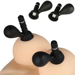 2pcs Nipple Sucker Stimulator Vibrator Female Breast Enlargement Nipples Massager Brush Clit Adult sexy Toys For Women