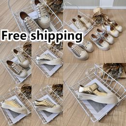 2024 Casual Shoes Designer Shoes Womens Vintage Trainers Sneakers Gold Silver lace up size 36-40 Classic Comfortable GAI golden