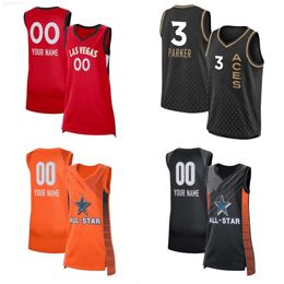 2024 Las Women Basketball Vegas Aces Jersey A'ja Wilson Kelsey Plum Jackie Young Chel Sea Grey Candace Parker Alysha Clark Kierstan Bell Kiah Stokes