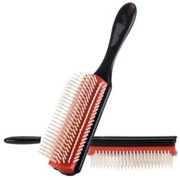 2024 9-Rows Detangling Hair Brush Denman Detangler Hairbrush Scalp Massager Straight Curly Wet Hair Comb for 9-Rows Detangling Hair Brush