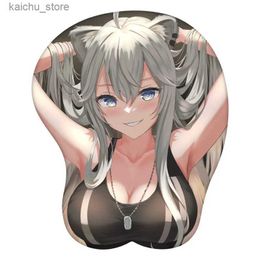 Mouse Pads Wrist Rests Shishiro Botan Hololive Anime 3D Mouse Pad Sexy Wrist Rest Desk MousePad Mat Gamer Accessory Y240419