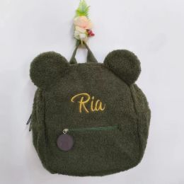 Backpacks Custom Embroidery Kids Cute Bear Backpack, Toddler Backpack,Boys Girls Kindergarten Schoolbag with Name Unique Kids Gift Bag