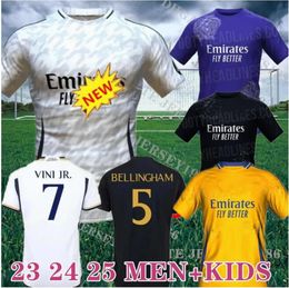 24 25 BELLINGHAM VINI JR soccer jerseys MBAPPE Tchouameni 2024 2025 football shirt Real Madrids CAMAVINGA fourth Camisetas men kids kit uniforms fans player S-4XL