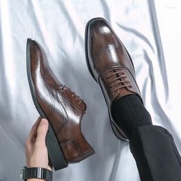 Dress Shoes Men's Business Oxford Office Leather Mens Lace-up Casual Wedding Party Autumn Fashion Men Derby