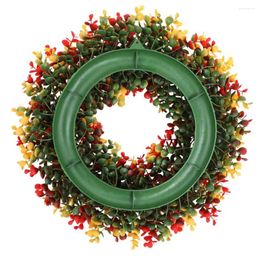 Decorative Flowers Artificial Garland Plastic Christmas Wreath Festive Front Door For Wedding Party Home Decoration Fall Winter Themes Room