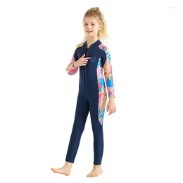 Women's Swimwear 2.5MM Neoprene Children's Wetsuit Long Sleeve One Piece Diving Suit Printing Boys And Girls Cold Proof Warm Jellyfish